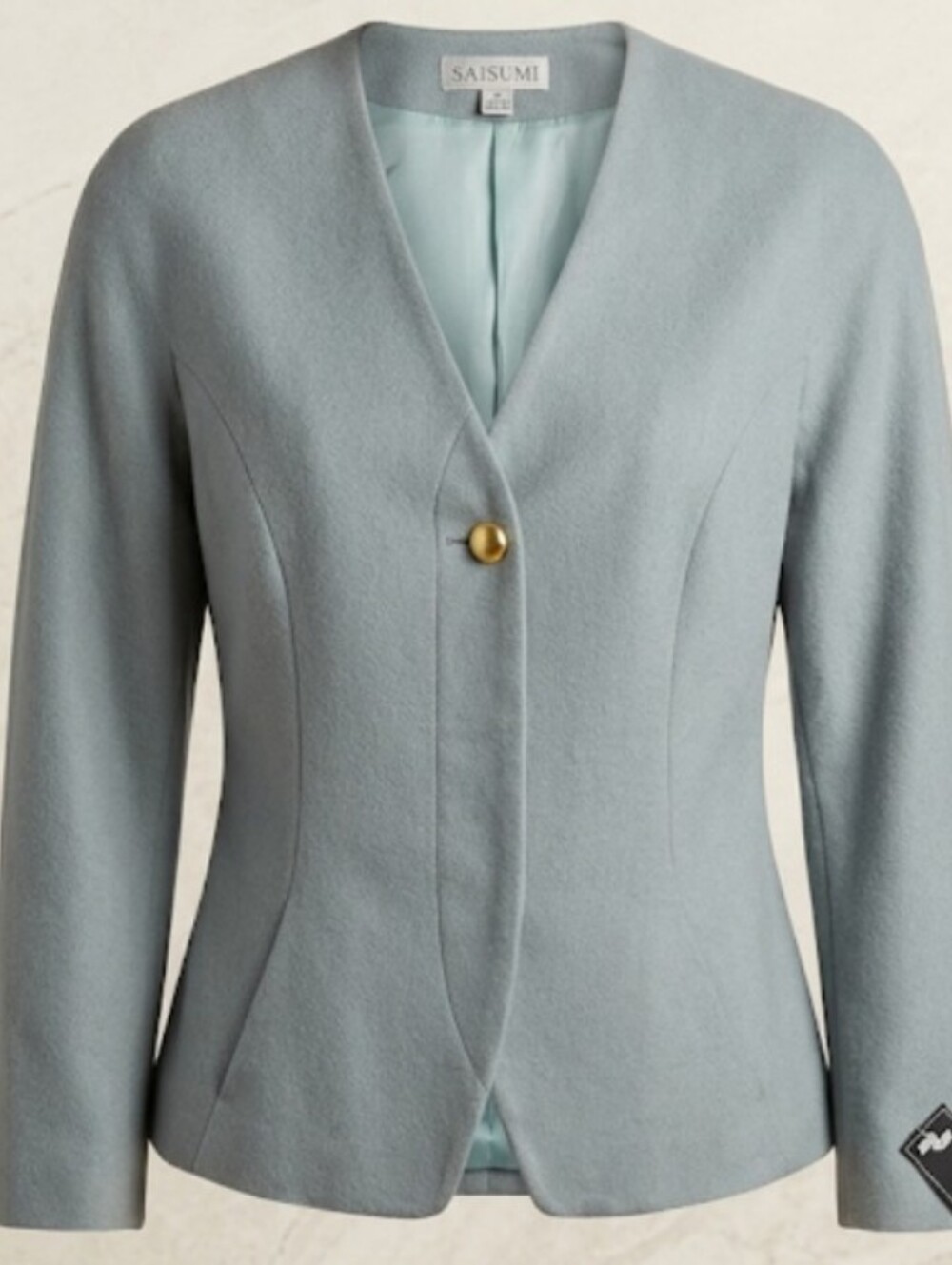 Wool & Cashmere Pale Green Blazer (Sz M) Fall Lux Preppy Academic Capsule